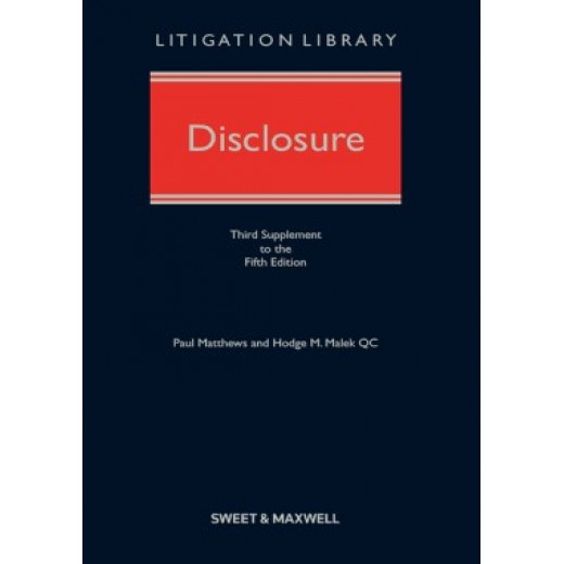 Disclosure 5th ed: 3rd Supplement